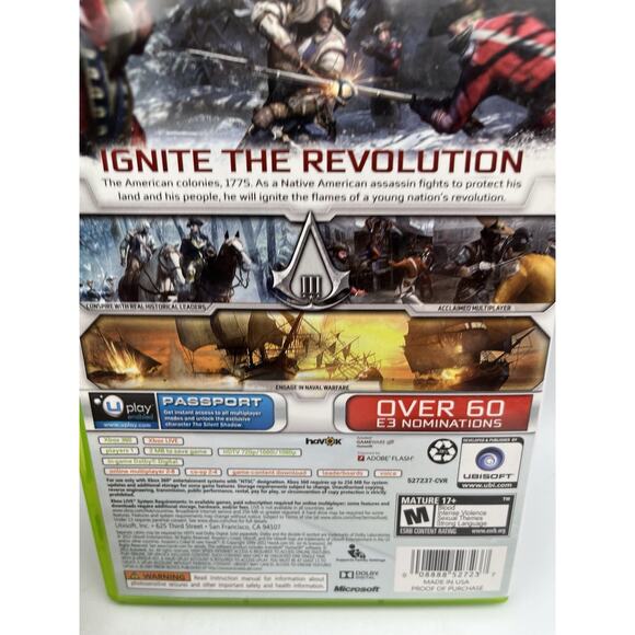 Assassin's Creed 3 | Microsoft Xbox 360, 2012 | CIB | Tested & Works - Picture 7 of 8